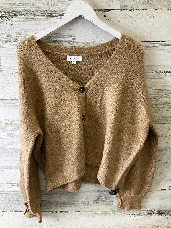 Sweater Cardigan By Mable In Tan, Size: M