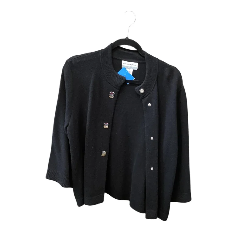 Cardigan By Alfred Dunner In Black, Size: Mp