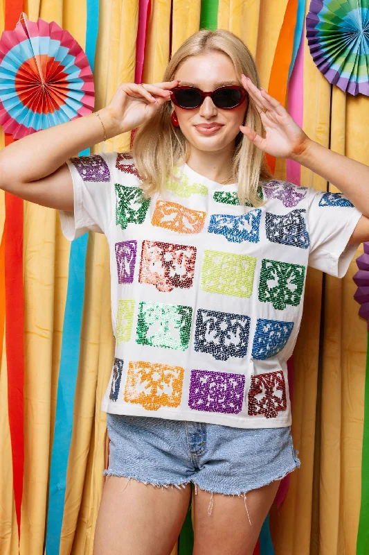 White Papel Picado Tee