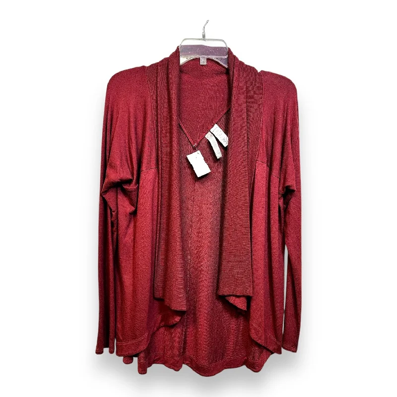 Sweater Cardigan By Athleta In Red, Size: S