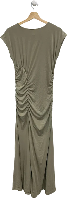 Next Green Ruched Midi Dress UK 8