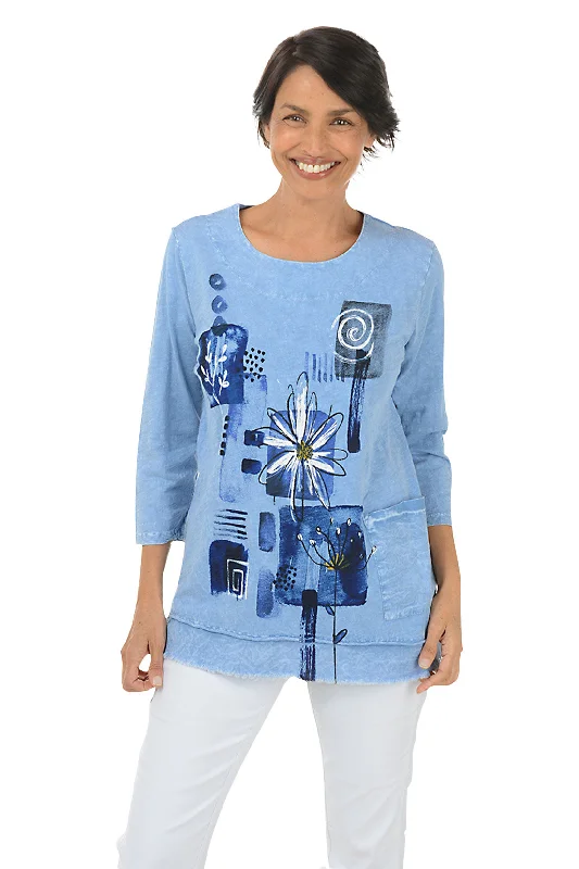 Lily Mineral Wash Frayed Tunic