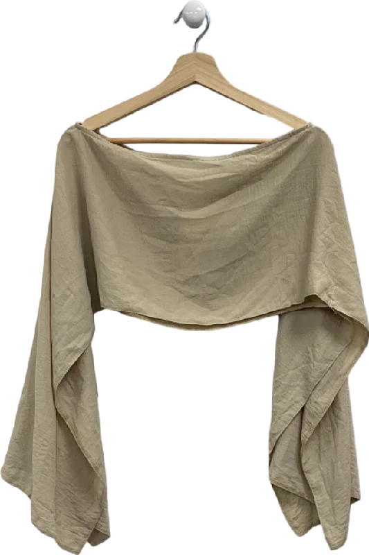 Lola Rae Beige Off-Shoulder Top UK S/M