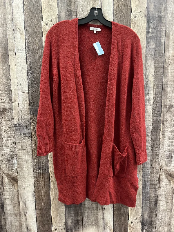 Sweater Cardigan By Madewell In Maroon, Size: Xs