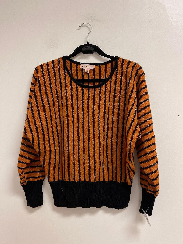 Sweater By Philosophy In Black & Orange, Size: S