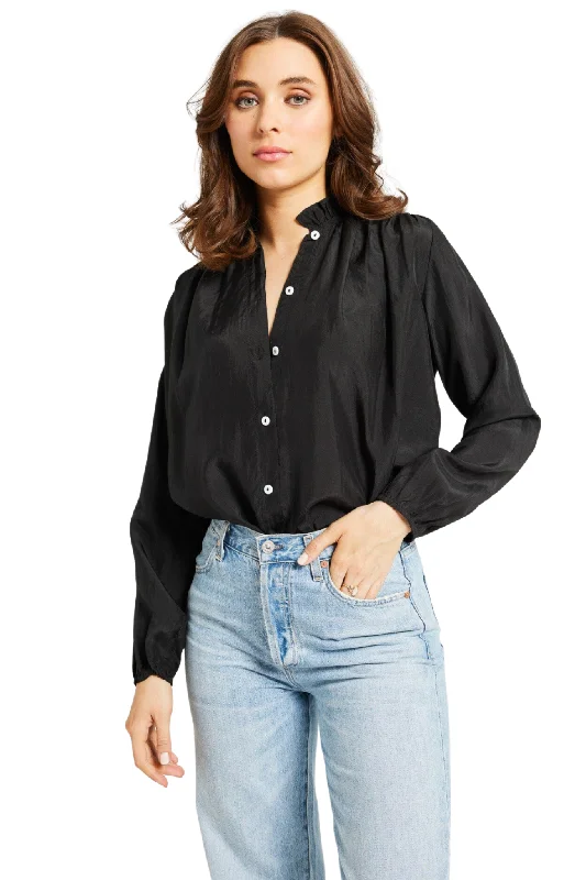 Francesca Top in Black Silk