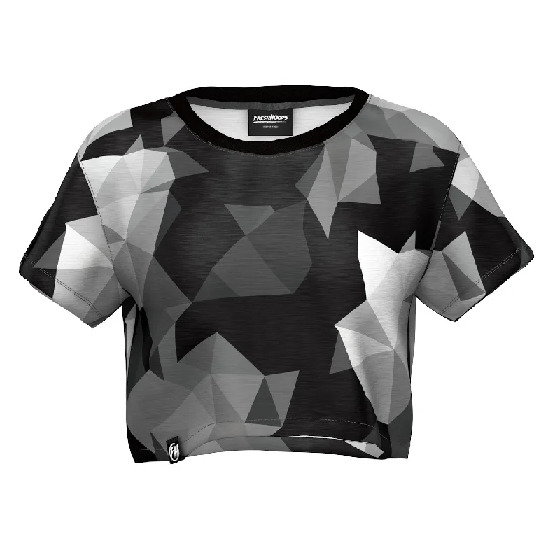 Cubes Black Crop Top