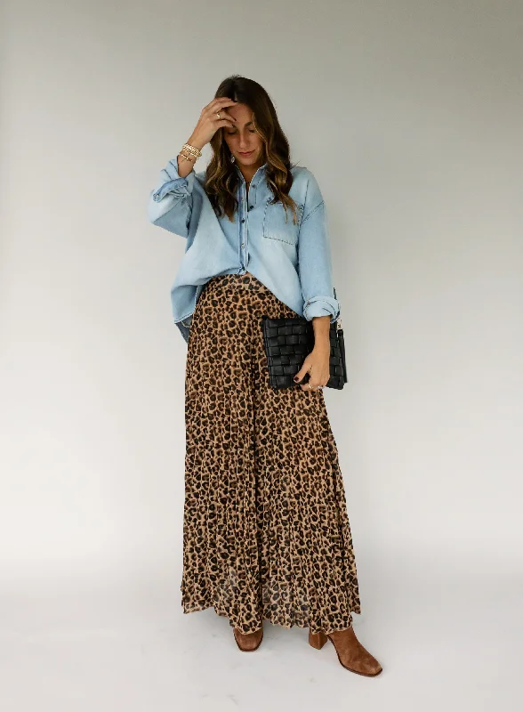 Keira Leopard Print Maxi Skirt