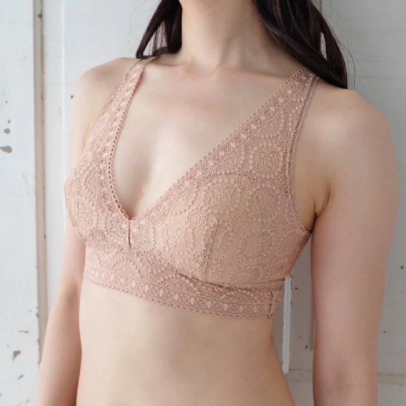 Moroccan Pink Brown Back Style Bralette