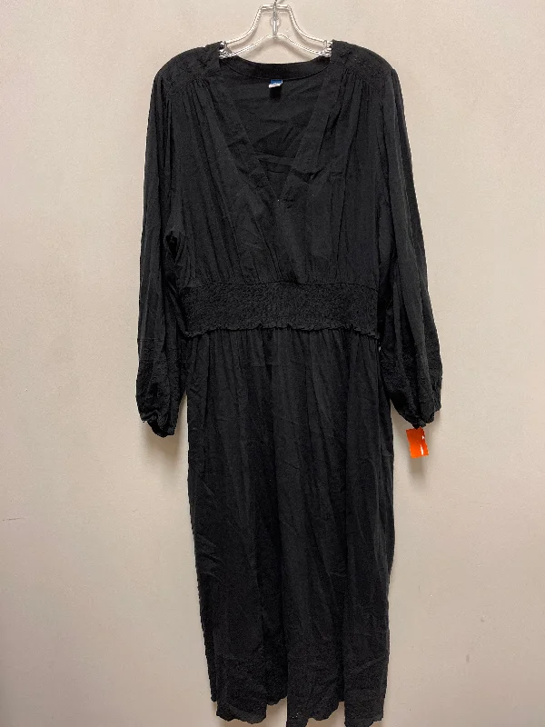 Dress Casual Maxi By Old Navy In Black, Size: 2x