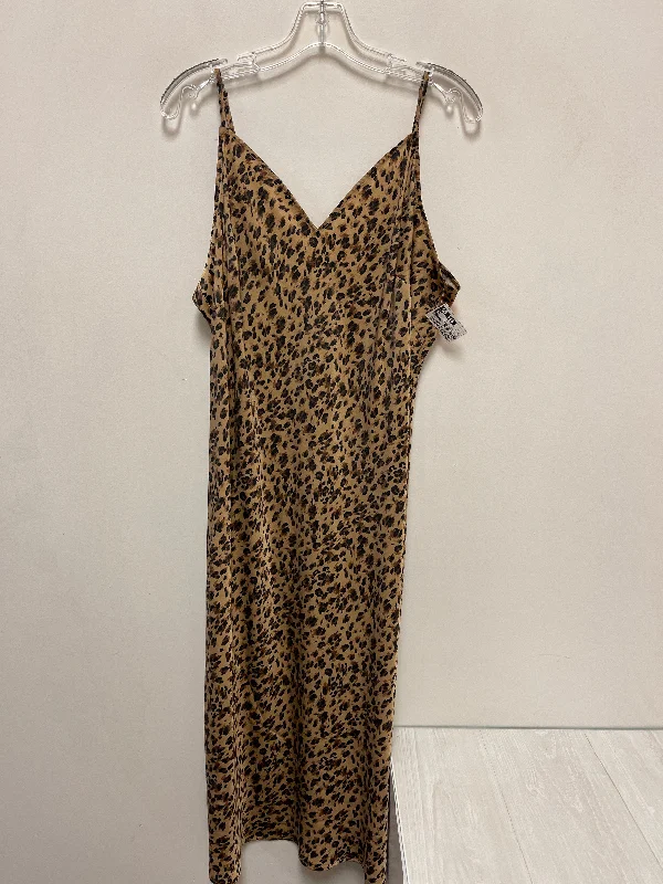 Dress Casual Maxi By Time And Tru In Animal Print, Size: 2x