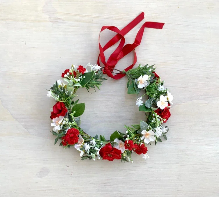 Estelle Girls Christmas Flower Crown