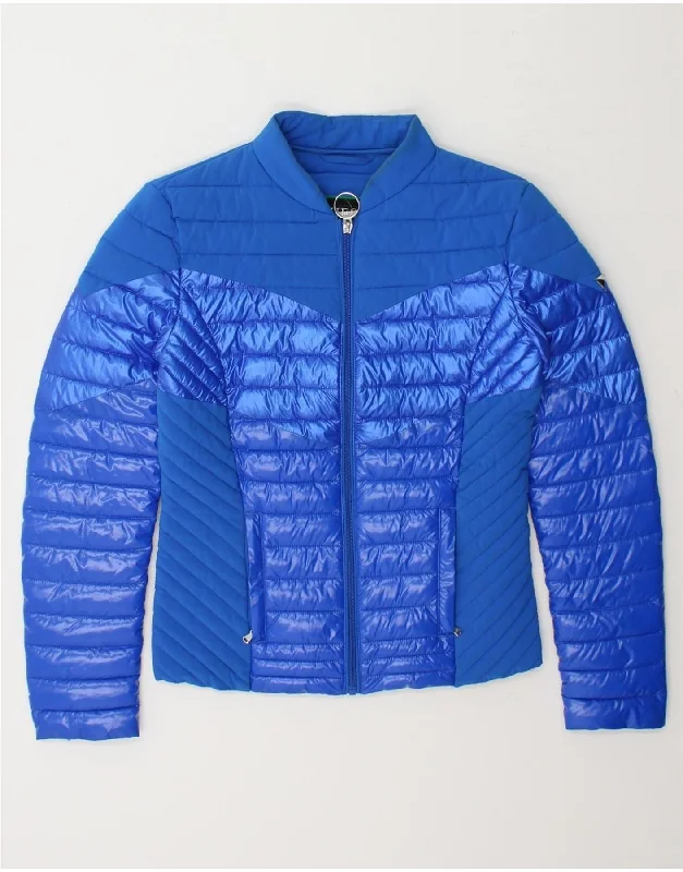 GUESS Womens Padded Jacket UK 10 Small Blue Polyester