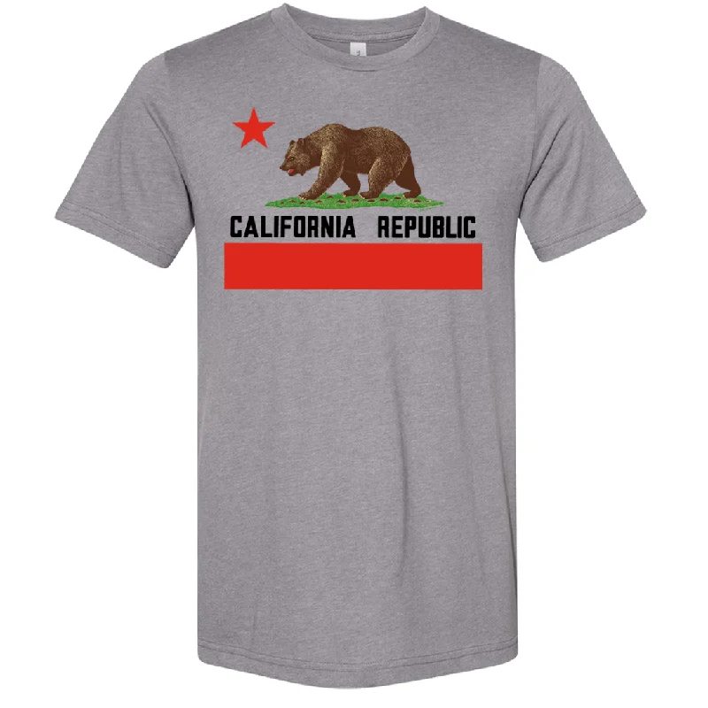 Don Pimentel California Republic Bear Flag Black Text Asst Colors Sueded Tee