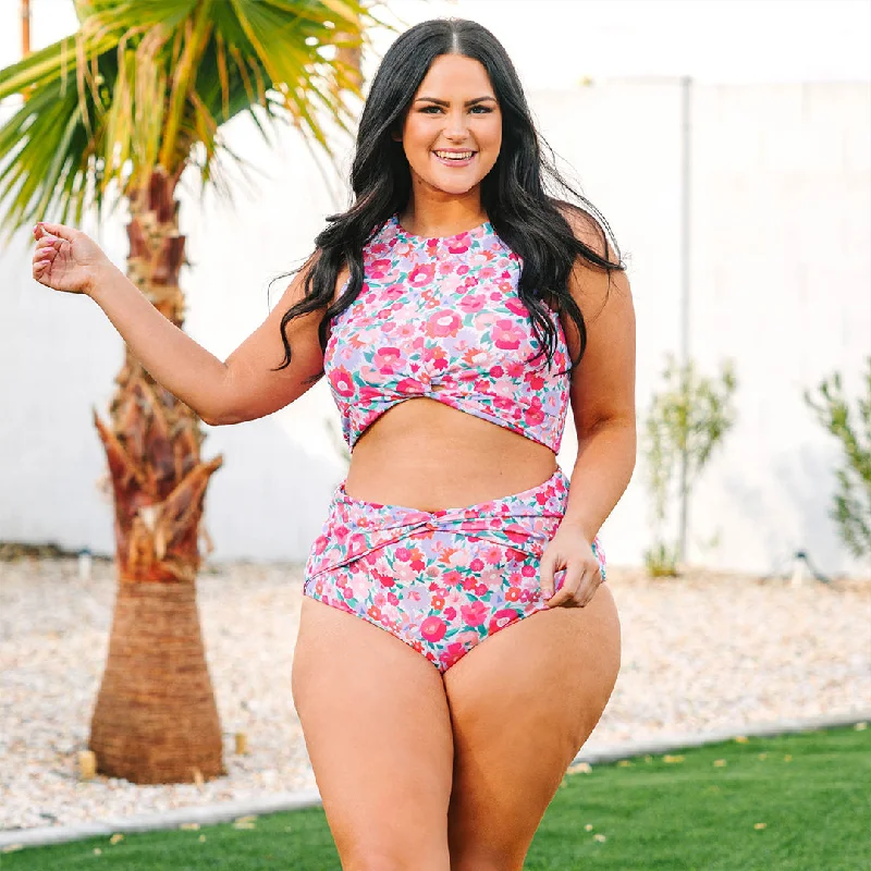 Swim With Me Swim Bottom, Pink Floral