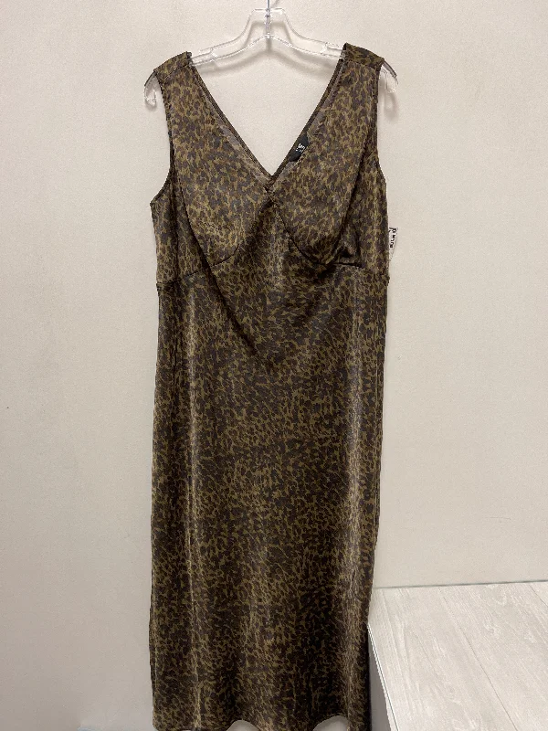 Dress Casual Maxi By Terra & Sky In Animal Print, Size: Xl