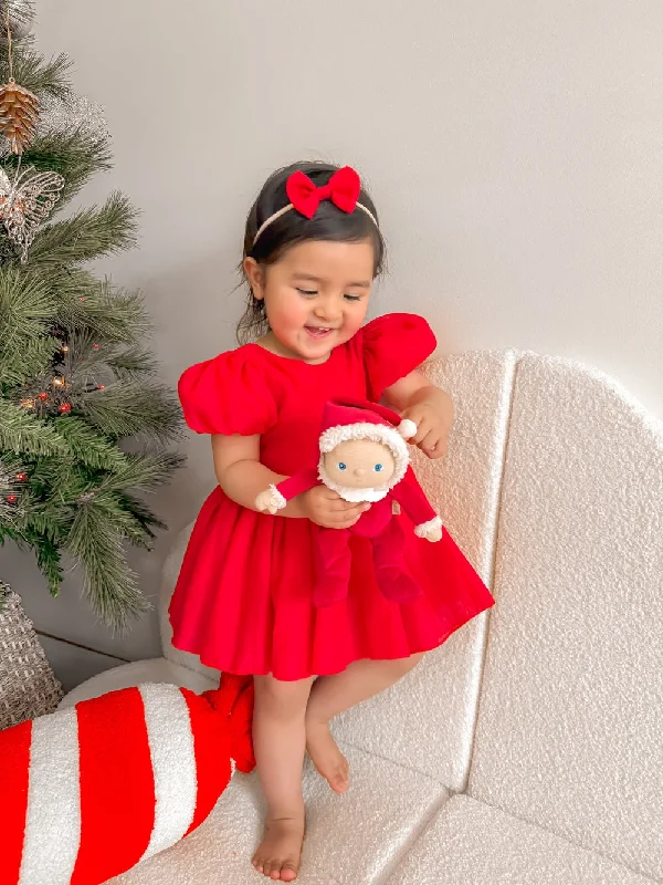 Delia Red Christmas Baby Romper