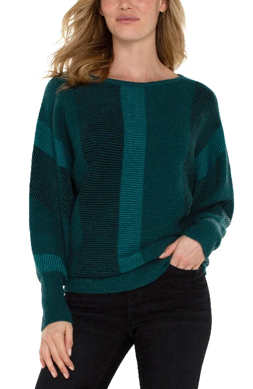 PETITE BOAT NECK DOLMAN SWEATER