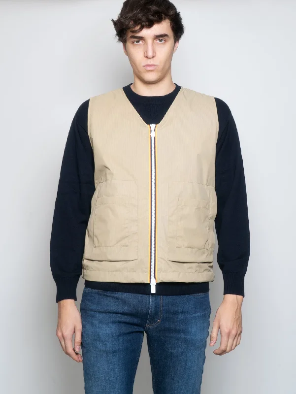 Gilet in Ripstop Barnel Beige