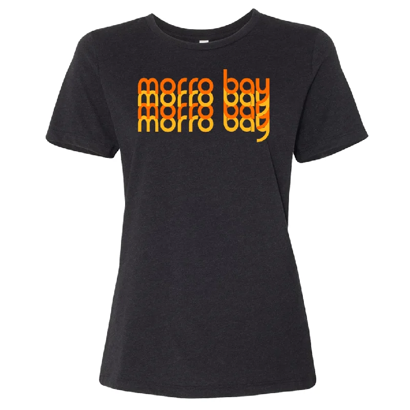 Morro Bay Sunset Stack Women's Relaxed Jersey Tee