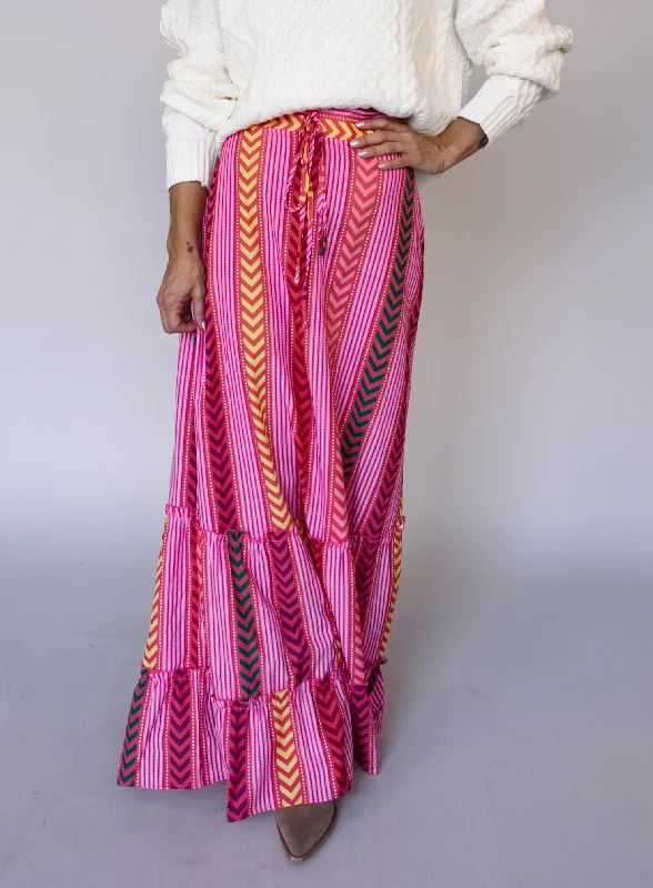 Robbie Ruffle Hem Maxi Skirt