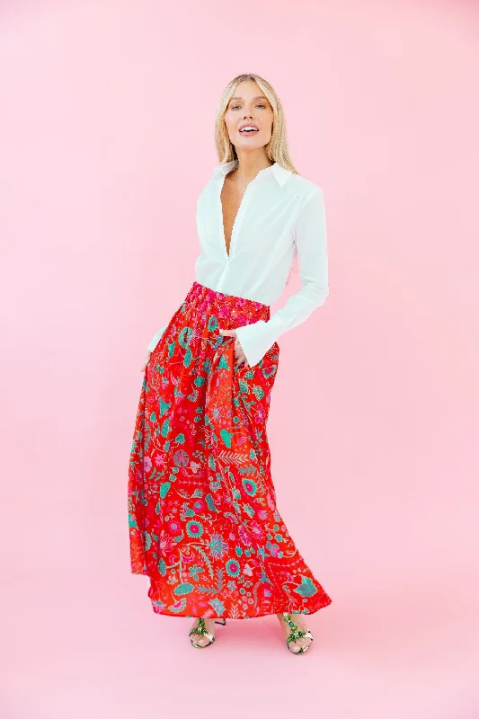 Lillian Skirt in Festive Floral