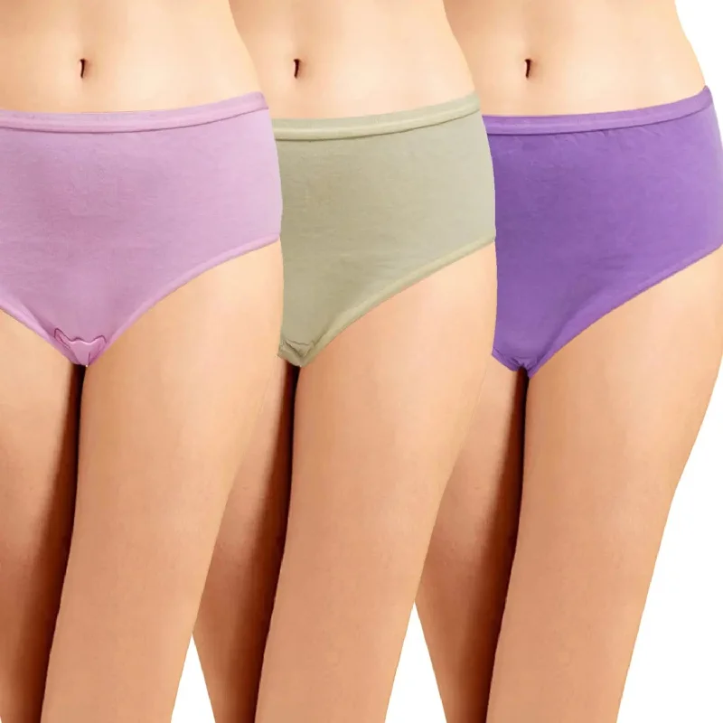 Hipster Panties with Outer Elastic (Pack of 3)