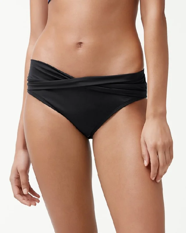 2024 Tommy Bahama Pearl High-Waist Twist-Front Bikini Bottoms - TSW20142B