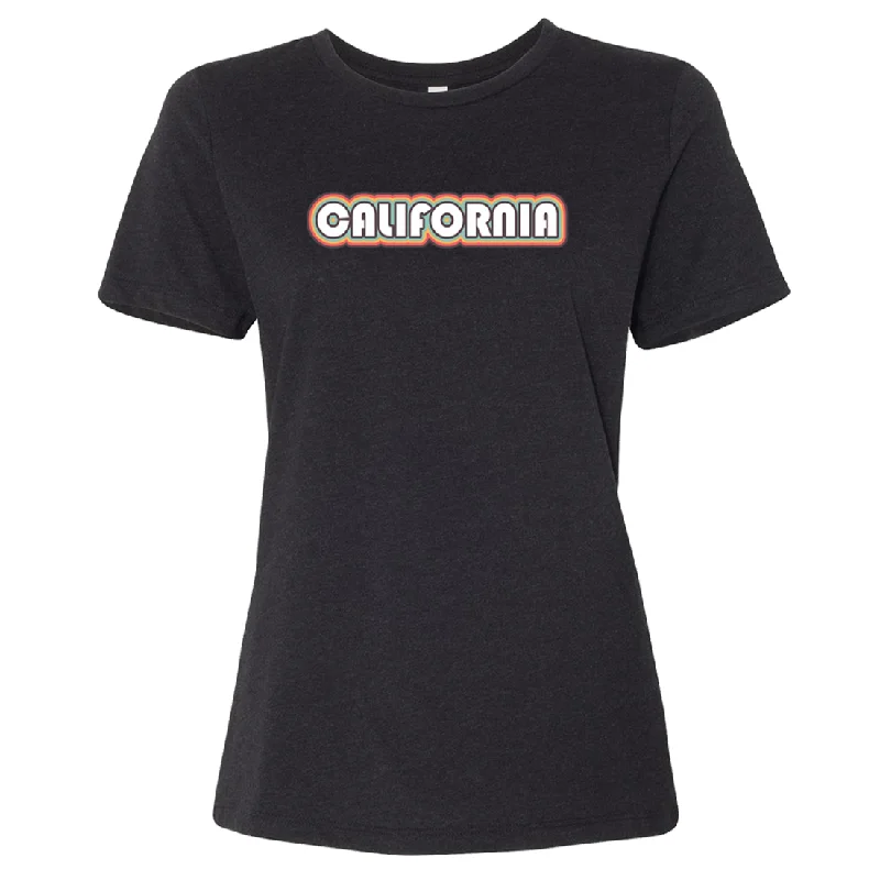 California 70's Rainbow Women's Relaxed Jersey Tee