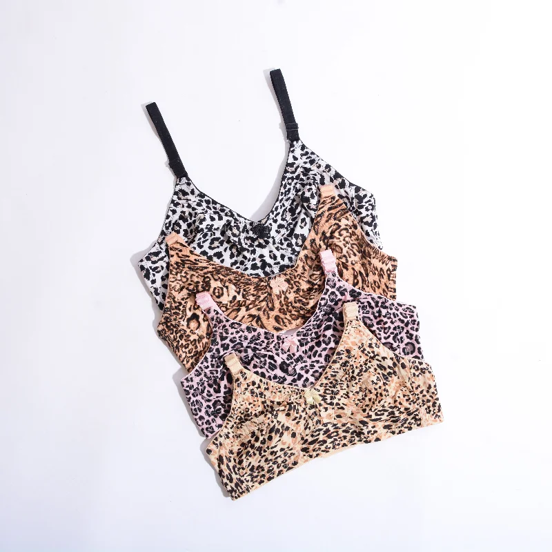 Cheetah Printed Non Padded Non Wired Bra