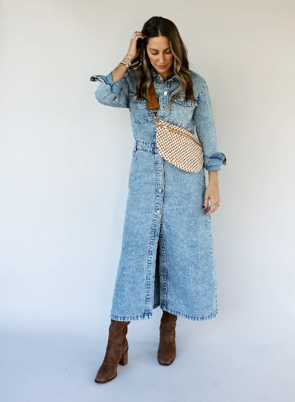 Jules Denim Maxi Dress - Final Sale