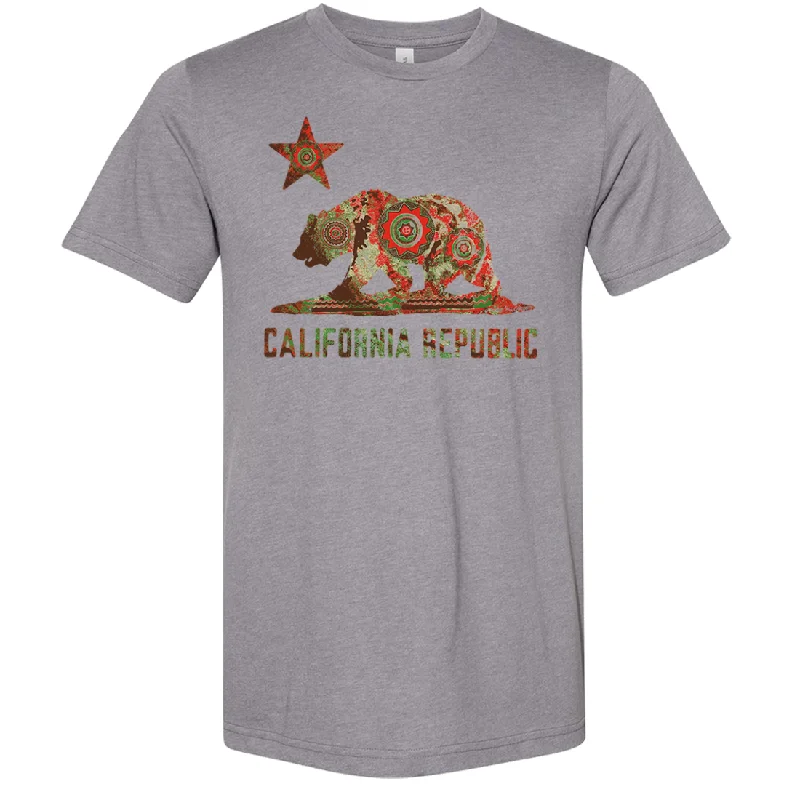 California Chumash Mandala Bear Asst Colors Sueded Tee