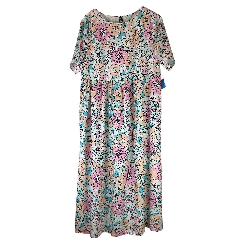 Dress Casual Maxi By Shein In Floral Print, Size: 1x