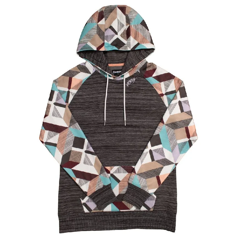 "Summit" Brown Space Dye w/Multi Color Pattern Hoody