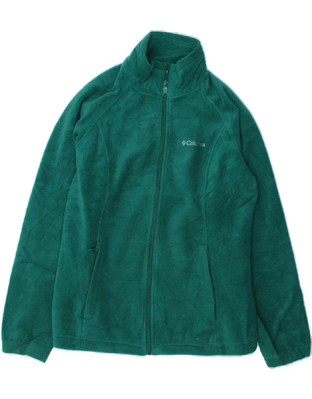 COLUMBIA Womens Fleece Jacket UK 16 Large Green Polyester