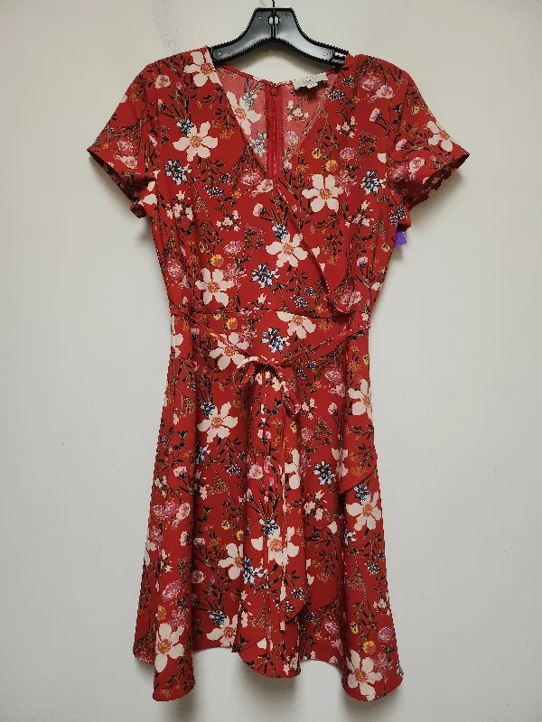 Floral Print Dress Casual Short Loft, Size Petite   S