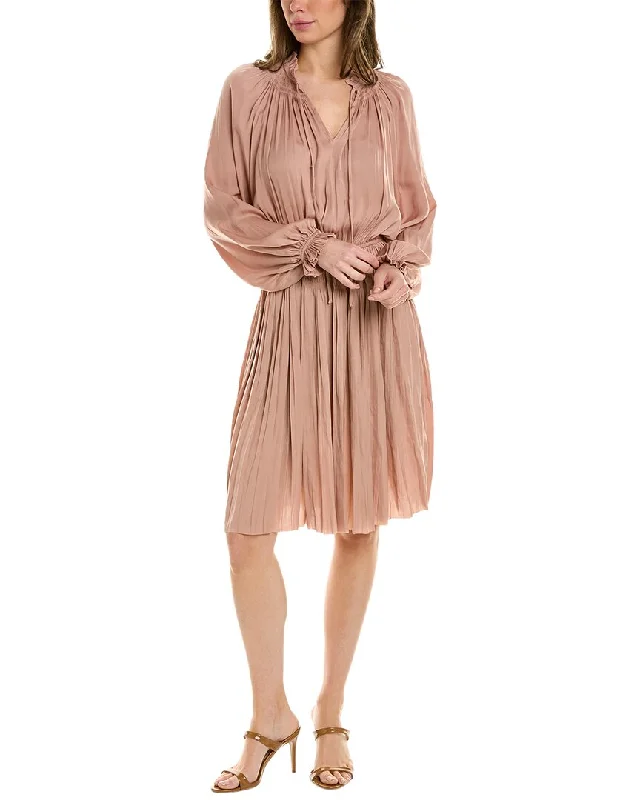 T Tahari Split Neck Dress